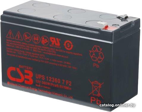 Аккумулятор для ИБП CSB UPS123607 F2 (12В/7.5 А·ч) - фото1