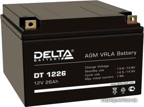Аккумулятор для ИБП Delta DT 1226 (12В/26 А·ч) - фото1