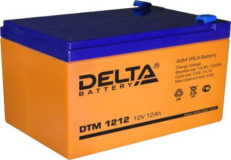 Аккумулятор для ИБП Delta DTM 1212 (12В/12 А·ч) - фото1