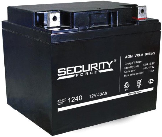 Аккумулятор для ИБП Security Force SF 1240 (12В/40 А·ч) - фото1