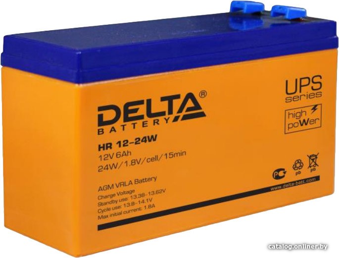 Аккумулятор для ИБП Delta HR 12-24W (12В/6 А·ч) - фото1