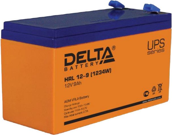 Аккумулятор для ИБП Delta HRL 12-9 (1234W) (12В/9 А·ч) - фото1 Аккумулятор для ИБП Delta HRL 12-9 (1234W) (12В/9 А·ч) - фото1