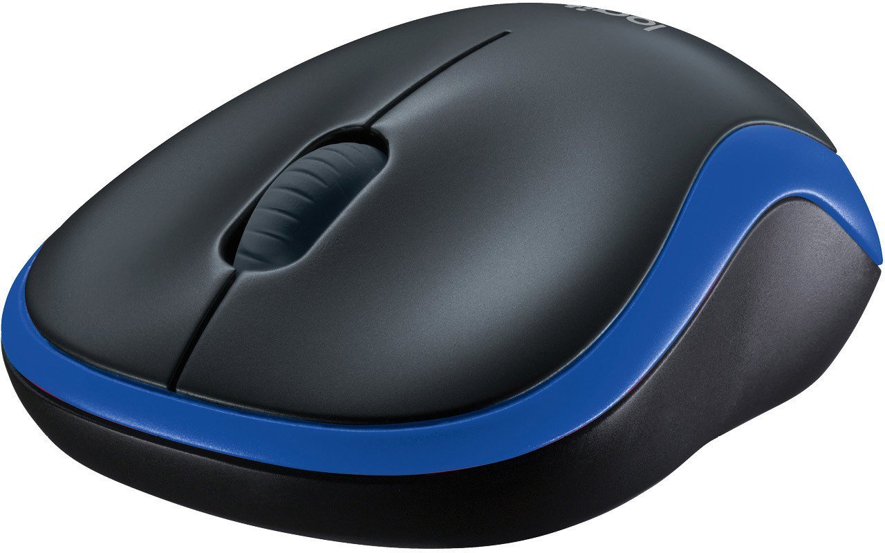 Мышь Logitech M185 (черный/синий) фото-3 Мышь Logitech M185 (черный/синий) фото-3