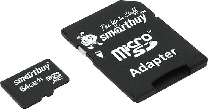 Карта памяти Smart Buy microSDXC SB64GBSDCL10-01LE 64GB (с адаптером) - фото1