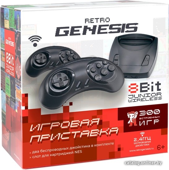 Игровая приставка Retro Genesis 8 Bit Junior Wireless (300 игр) - фото2 Игровая приставка Retro Genesis 8 Bit Junior Wireless (300 игр) - фото2