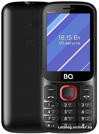 Кнопочный телефон BQ BQ-2820 Step XL+ (черный/красный) - фото1