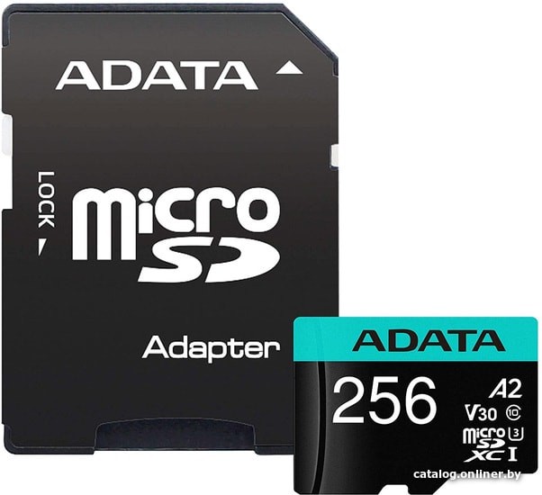 Карта памяти A-Data Premier Pro AUSDX256GUI3V30SA2-RA1 microSDXC 256GB (с адаптером) - фото1 Карта памяти A-Data Premier Pro AUSDX256GUI3V30SA2-RA1 microSDXC 256GB (с адаптером) - фото1