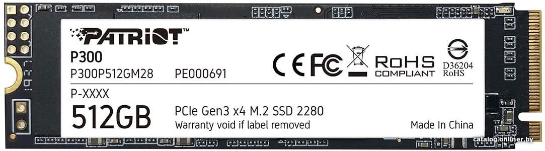 SSD Patriot P300 512GB P300P512GM28 - фото1
