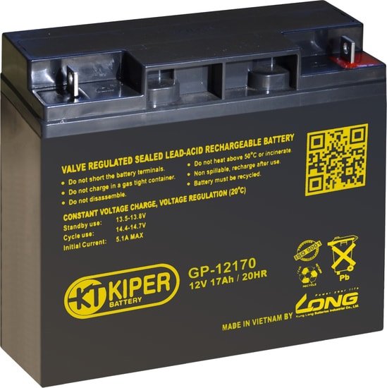 Аккумулятор для ИБП Kiper GP-12170 (12В/17 А·ч) - фото1