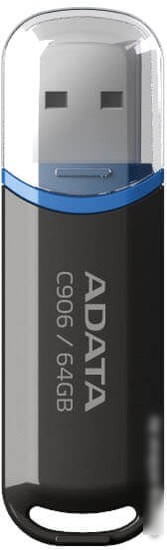 USB Flash A-Data C906 64GB (черный) - фото1