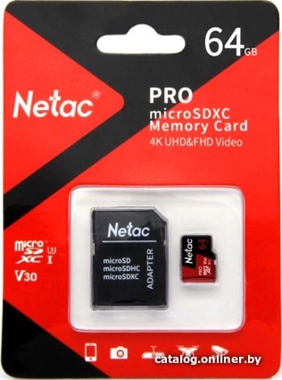 Карта памяти Netac P500 Extreme Pro 64GB NT02P500PRO-064G-R + адаптер - фото2 Карта памяти Netac P500 Extreme Pro 64GB NT02P500PRO-064G-R + адаптер - фото2