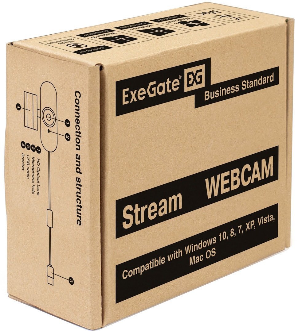 Веб-камера ExeGate Stream C925 FullHD T-Tripod фото-3
