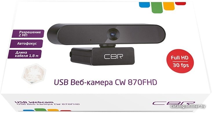 Веб-камера CBR CW 870FHD (чёрный) - фото2