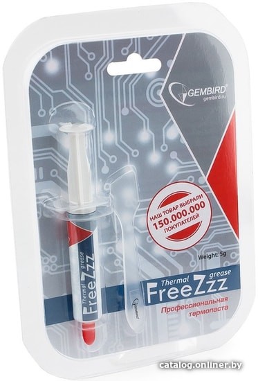 Термопаста Gembird FreeZzz GF-01-5 (5 г) - фото2 Термопаста Gembird FreeZzz GF-01-5 (5 г) - фото2