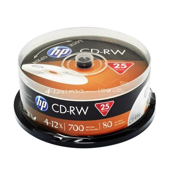 CD-RW диск HP 700Mb 12x HP CakeBox 25 шт. 69313 - фото1 CD-RW диск HP 700Mb 12x HP CakeBox 25 шт. 69313 - фото1