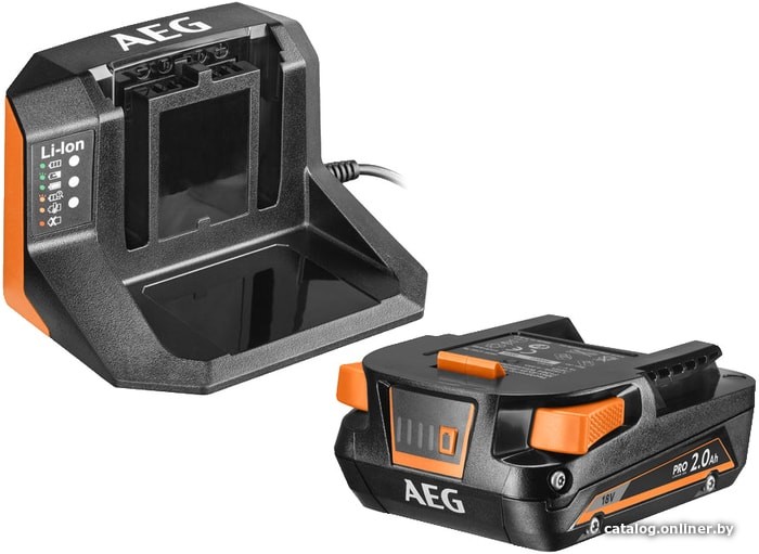 Аккумулятор с зарядным устройством AEG Powertools SET L1820S 4935478932 (18В/2 Ah + 18В) - фото1