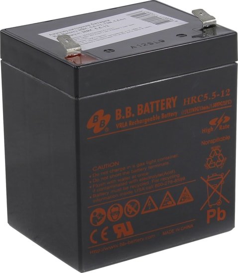 Аккумулятор для ИБП B.B. Battery HRC5.5-12 (12В/5.5 А·ч) - фото1