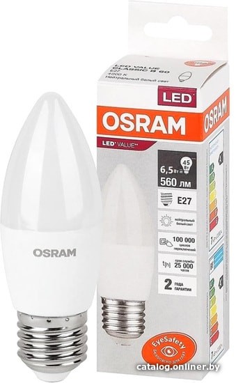 Светодиодная лампа Osram LV CL B60 7 SW/840 230V E27 10X1 RU - фото2