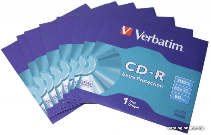 CD-R диск Verbatim 700Mb Verbatim DL Extra Protection 52x в конверте - фото1 CD-R диск Verbatim 700Mb Verbatim DL Extra Protection 52x в конверте - фото1