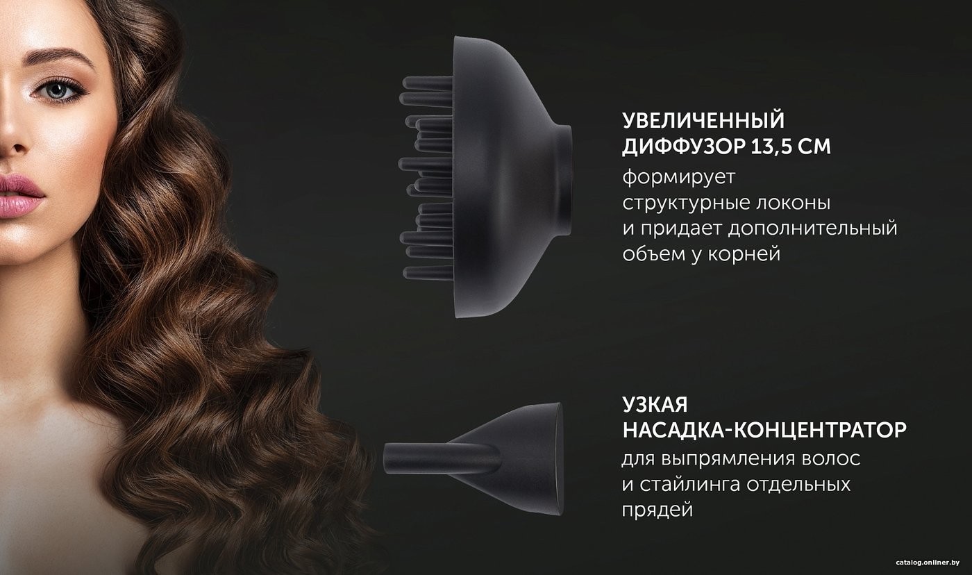 Фен Polaris PHD 2600ACi Salon Hair (серый) фото-3 Фен Polaris PHD 2600ACi Salon Hair (серый) фото-3