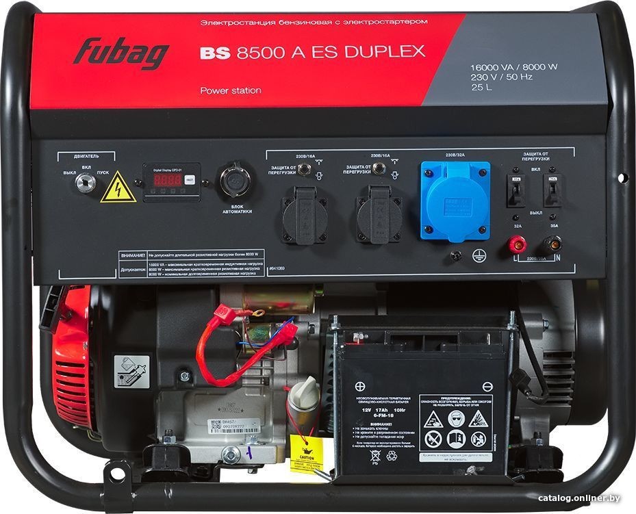 Бензиновый генератор Fubag BS 8500 A ES Duplex (с коннектором автоматики) фото-3 Бензиновый генератор Fubag BS 8500 A ES Duplex (с коннектором автоматики) фото-3