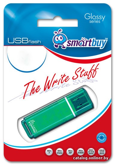 USB Flash Smart Buy Glossy Green 4GB (SB4GBGS-G) - фото2