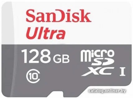 Карта памяти SanDisk MicroSDXC Ultra SDSQUNR-128G-GN3MN 128G - фото1 Карта памяти SanDisk MicroSDXC Ultra SDSQUNR-128G-GN3MN 128G - фото1