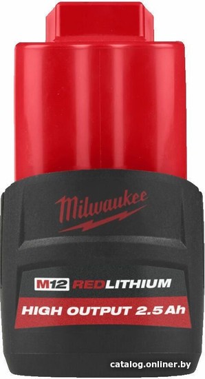 Аккумулятор Milwaukee M12 M12HB2.5 4932480164 (12В/2.5 Ач) - фото2