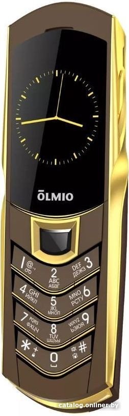 Кнопочный телефон Olmio K08 (кофе/золото) - фото2