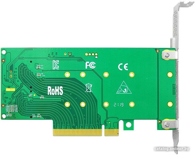 Адаптер для подключения M.2 накопителей Linkreal LRNV95N8 PCIe x8 to 2-Port M.2 NVMe Adapter - фото2