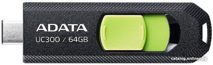 USB Flash ADATA UC300 64GB (черный/зеленый) - фото1