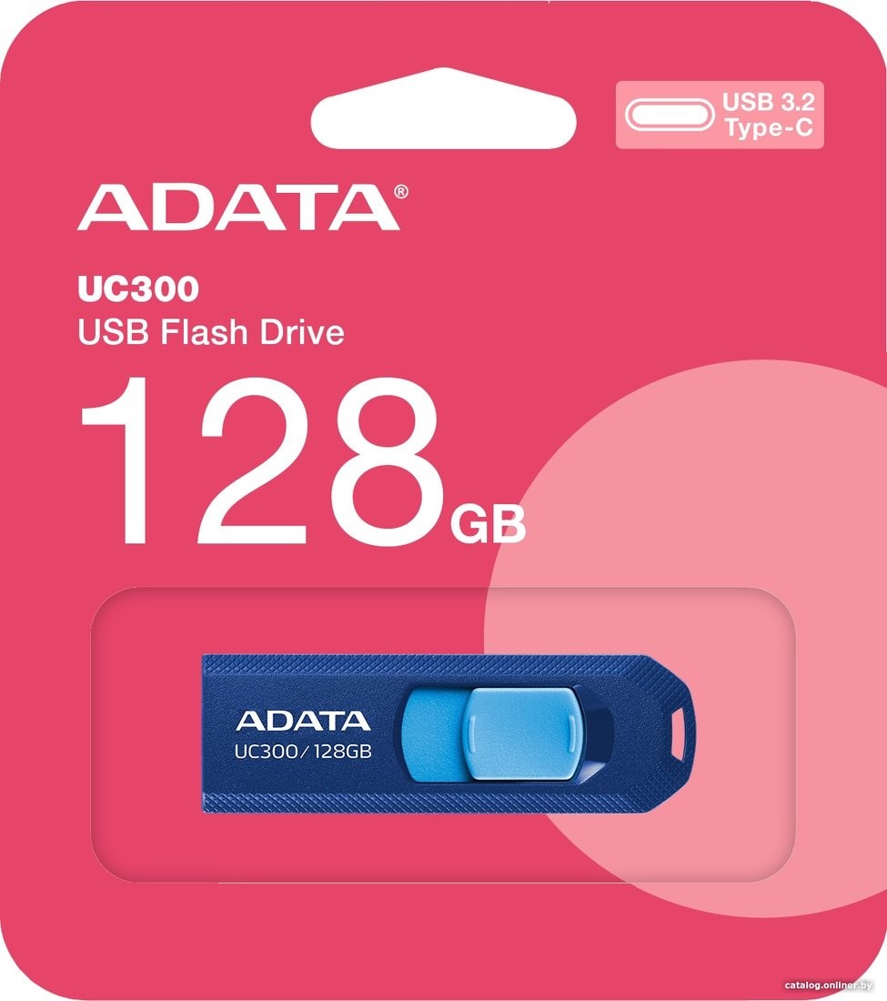 USB Flash ADATA UC300 128GB (синий/голубой) - фото2