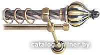 Карниз для штор Lm Decor Купол 145 2р витой 25/16мм (антик, 2.8м) - фото1