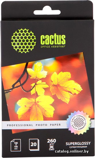 Фотобумага CACTUS Суперглянцевая A6 260 г/кв.м. 20 листов (CS-HGA626020) - фото1 Фотобумага CACTUS Суперглянцевая A6 260 г/кв.м. 20 листов (CS-HGA626020) - фото1