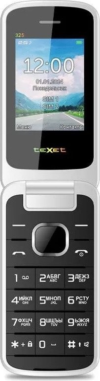 Кнопочный телефон TeXet TM-325 (антрацит) - фото2