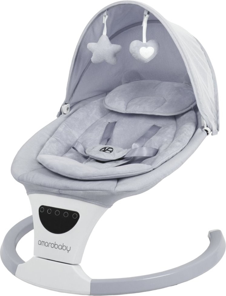 Детские шезлонги и качалки Amarobaby Teddy Swing AB24-22TED/11 (серый) - фото1