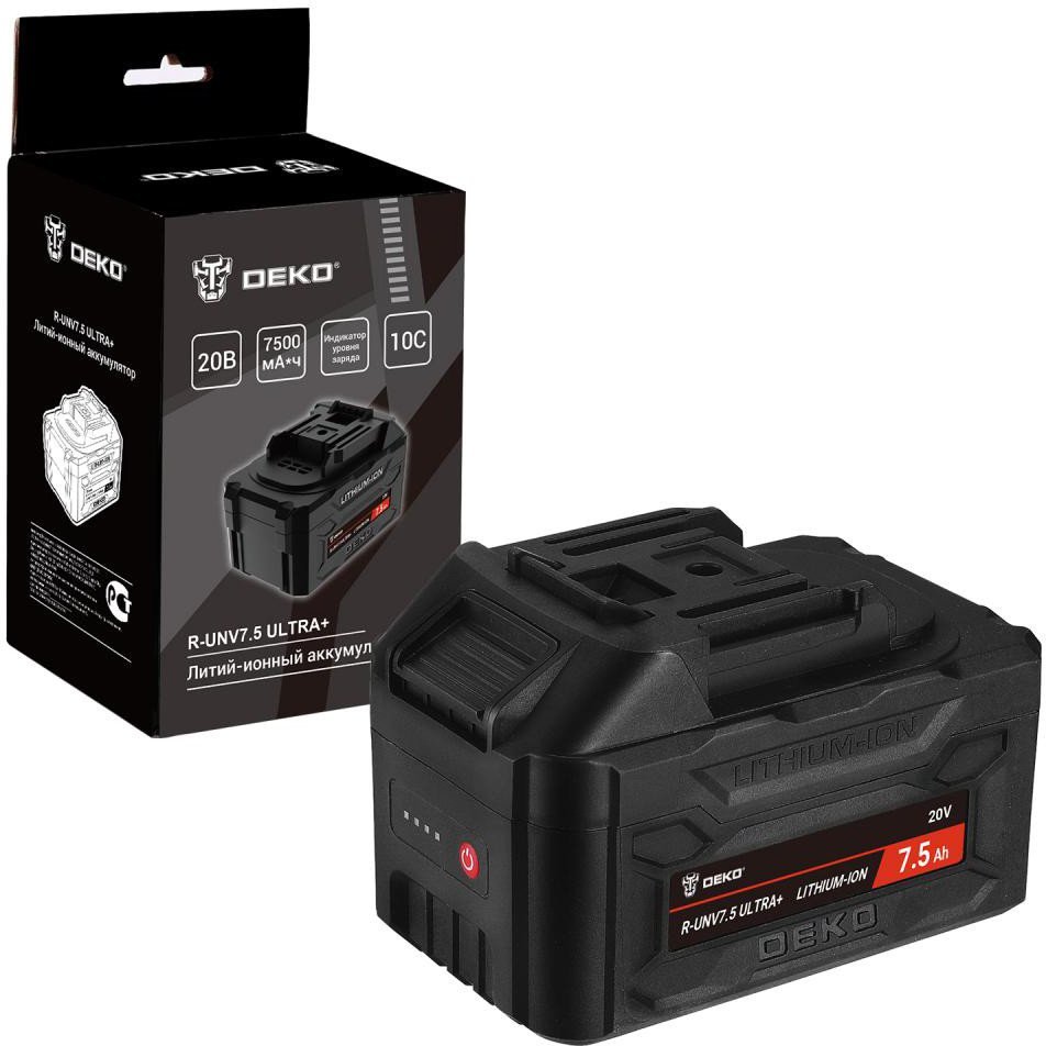 Аккумулятор Deko R-UNV7.5 ULTRA+ 083-1020 (20В/7.5 Ач) - фото1