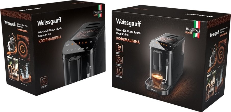 Кофемашина Weissgauff WCM-225 Black Touch Cappuccino - фото2