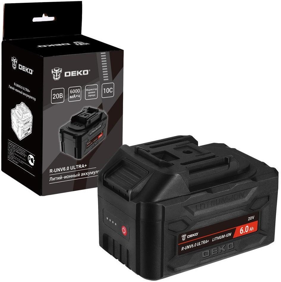 Аккумулятор Deko R-UNV6.0 Ultra+ 083-1019 (20В/6 Ач) - фото1