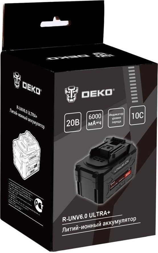 Аккумулятор Deko R-UNV6.0 Ultra+ 083-1019 (20В/6 Ач) - фото2