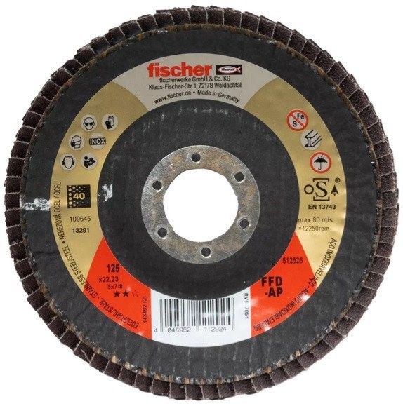 Шлифовальный круг Fischer FFD-AP 125 K40 Inox - фото1