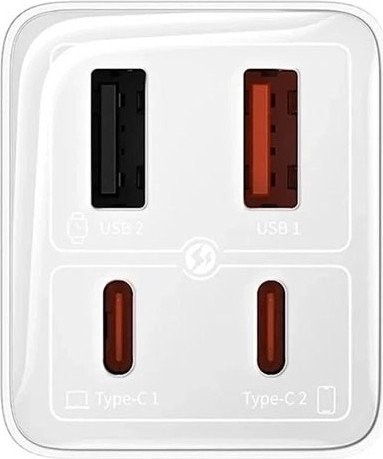 Сетевое зарядное Baseus GaN6 Pro Fast Charger 2C + 2U 100W P10162705212-00 (белый) - фото2
