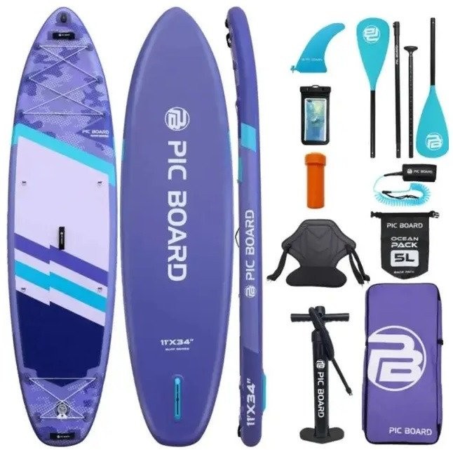 Сапборд Skatinger Camouflage Purple - фото1