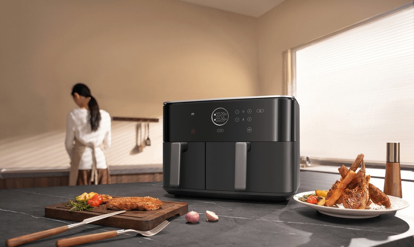 Аэрогриль (аэрофритюрница) Xiaomi Dual Zone Air Fryer 10L MAF-D1001 (евровилка) - фото2
