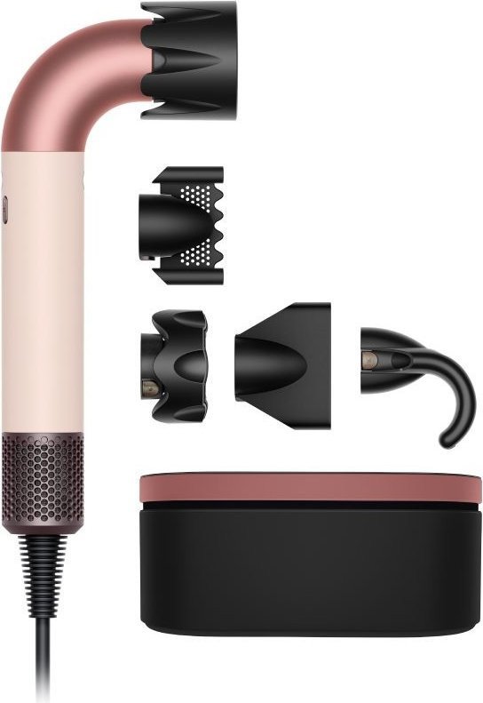 Фен Dyson HD17 Supersonic r Straight+Wavy (с переходником на евровилку, керамический розовый/розовое золото) - фото1