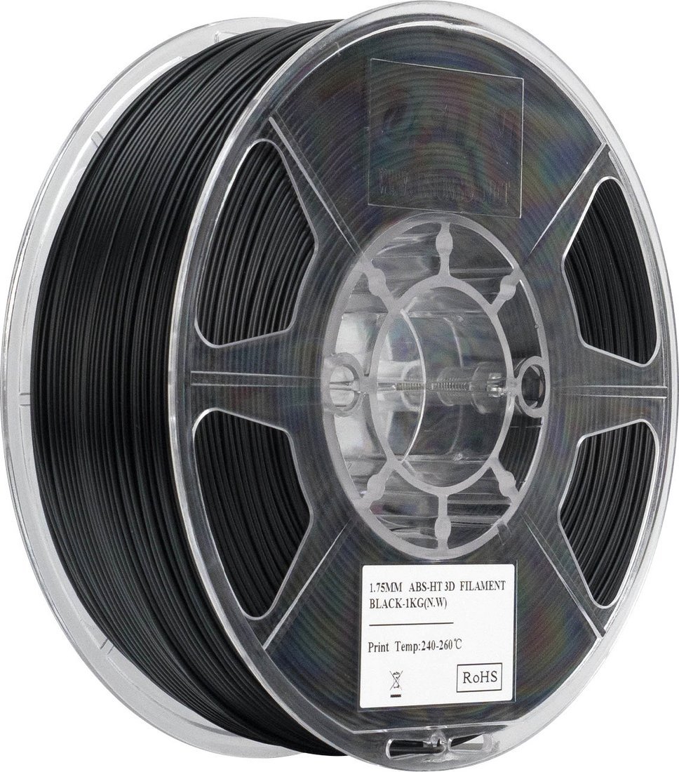 Пластик eSUN ABS-HT ABS-HT175B1TZ1 (1.75мм, 1кг, черный) - фото1 Пластик eSUN ABS-HT ABS-HT175B1TZ1 (1.75мм, 1кг, черный) - фото1