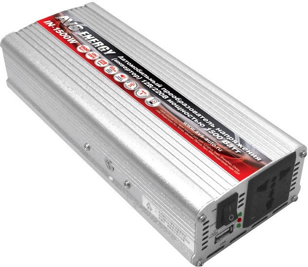 Автомобильный инвертор AVS 24/220V IN-1500W-24 - фото1